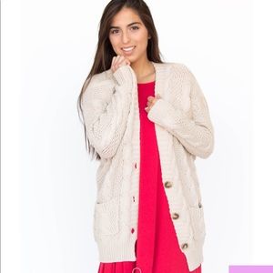 Agnes & Dora Boyfriend Cardigan in Cream